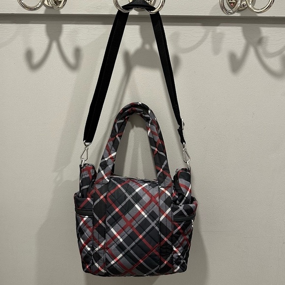 Vera Bradley Paris Plaid Multi-Strap Tote Bag and ID Case in Performance Twill - Picture 10 of 11